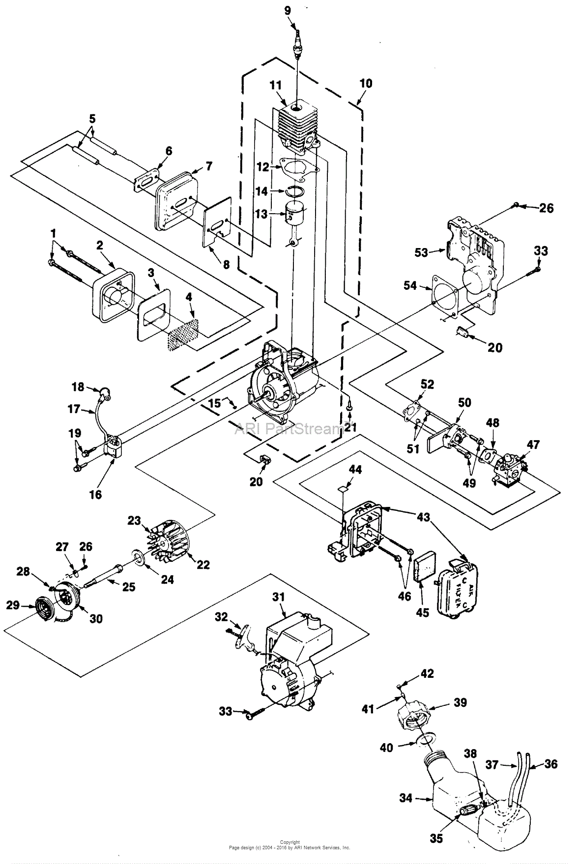 Homelite Ap125 Pump Ut-01704-b Parts Diagram For Engine & Peripherals