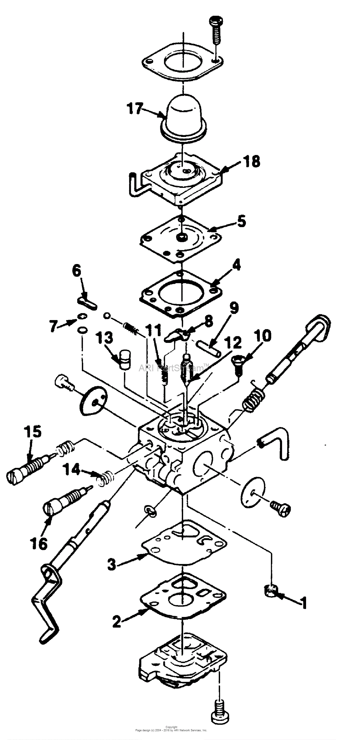 Homelite AP125 Pump UT-01704 Parts Diagram for Zama Carburetor