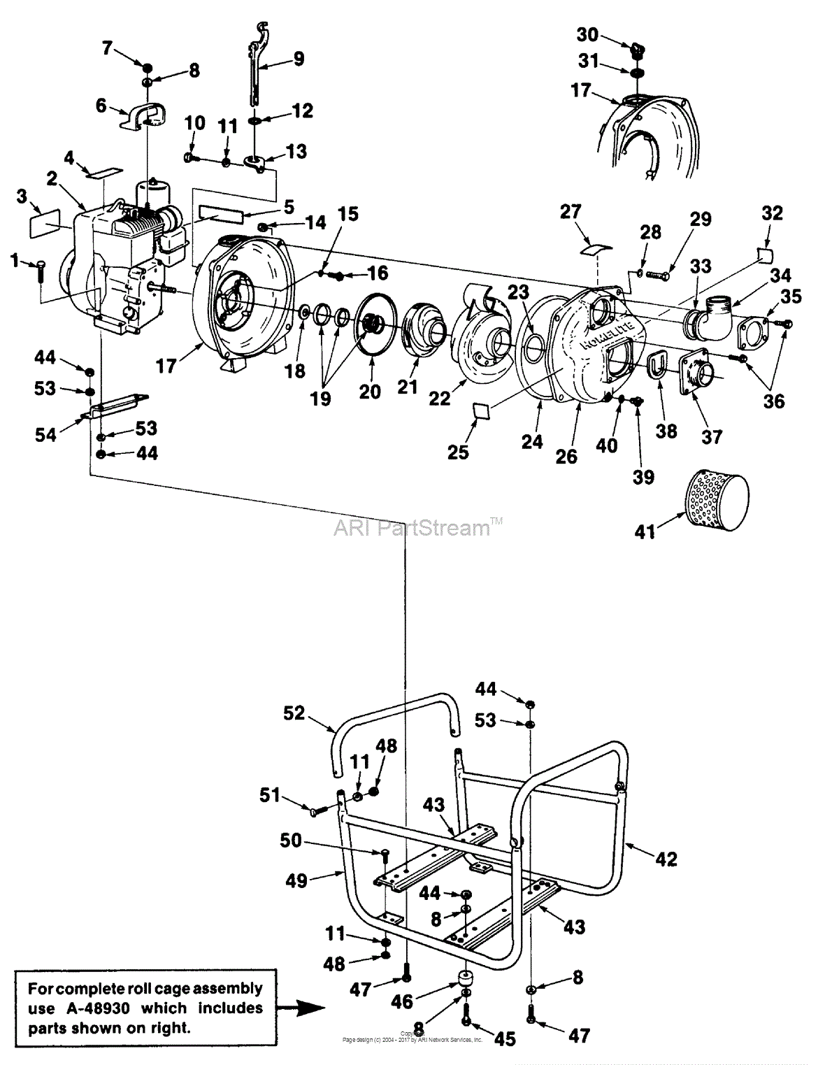 Homelite C150 4-Cycle Engine Driven Die-Cast Centrifugal Pump UT-01565 ...