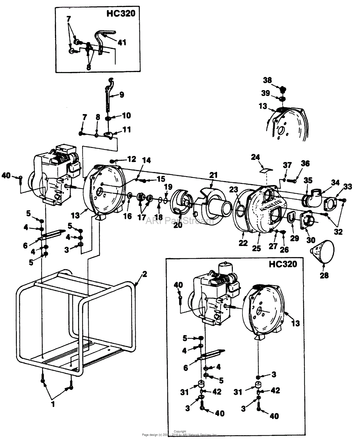 Homelite Hc520 Pump Ut-01598 Parts Diagram For Pump