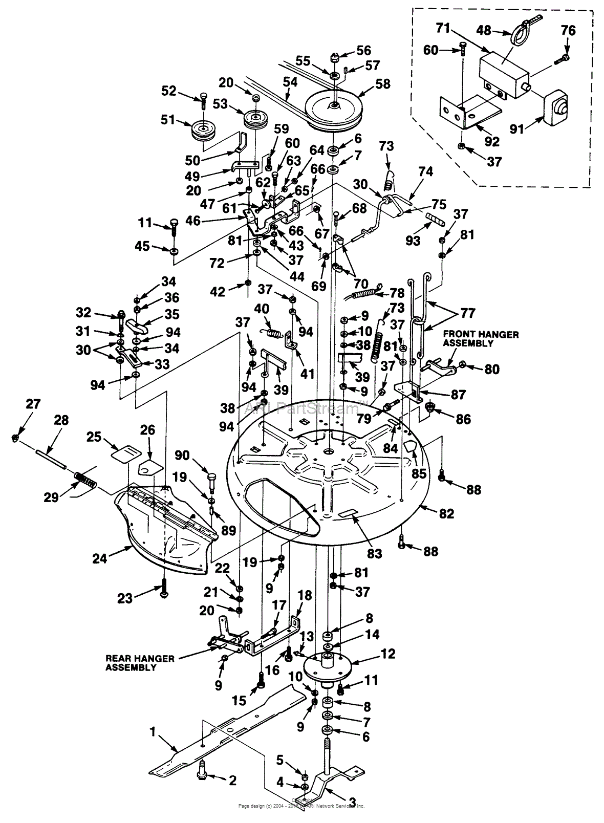 Homelite Hr830e Riding Mower Ut 32024 A Parts Diagram For Mower