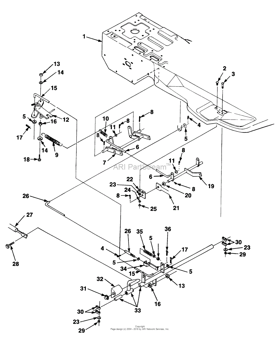 Homelite Re830e Riding Mower Ut 32034 Parts Diagram For Clutch And Brake