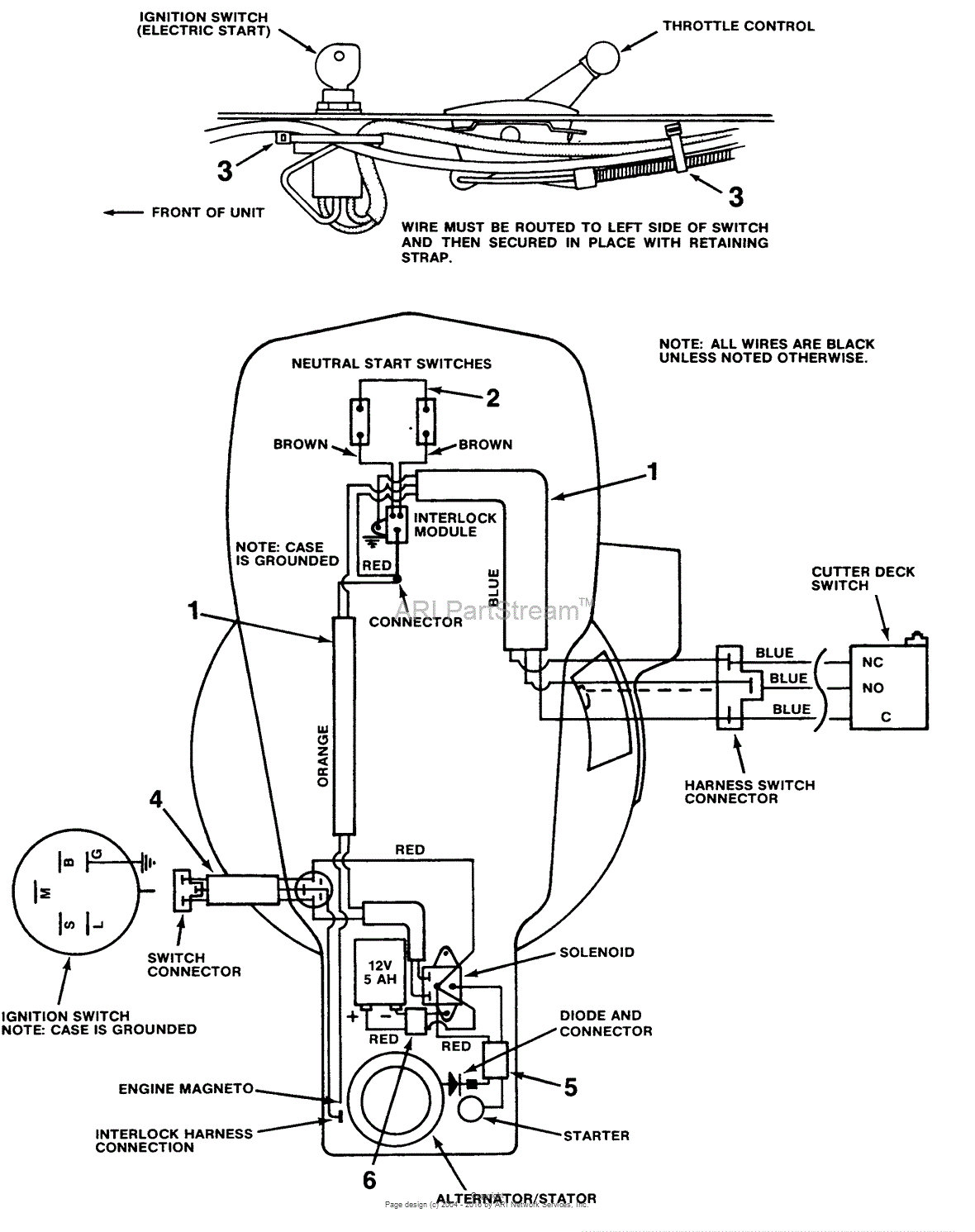 Homelite RMX8E Riding Mower UT-32001 Parts Diagram for Wiring Diagram