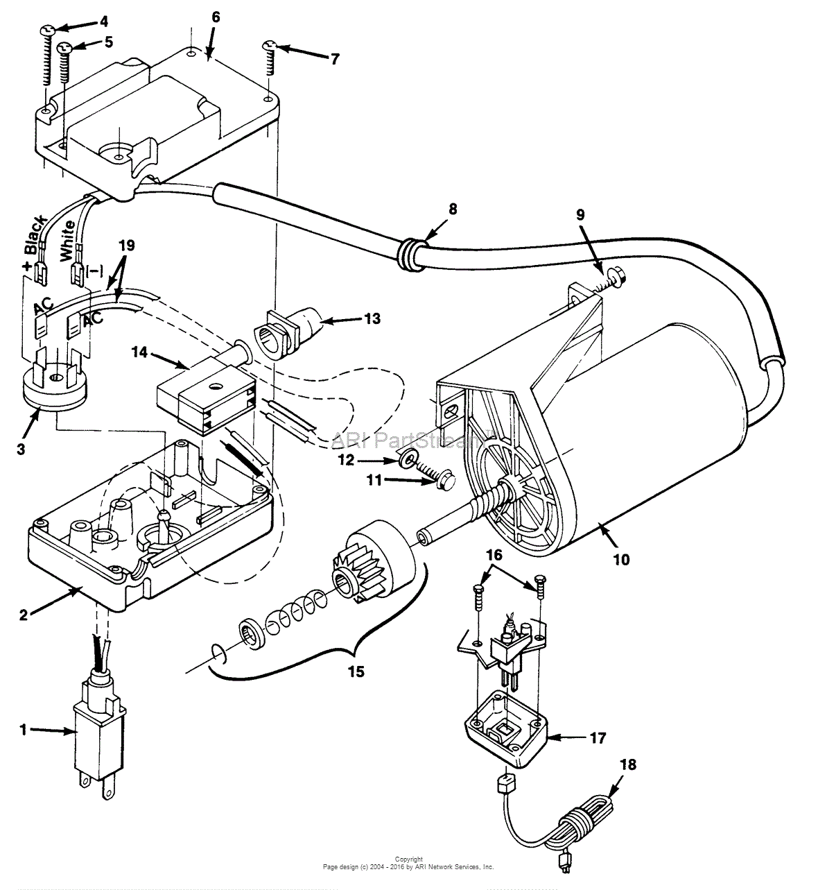 Homelite 420E Snow Thrower UT-35021 Parts Diagram for Electric Starter