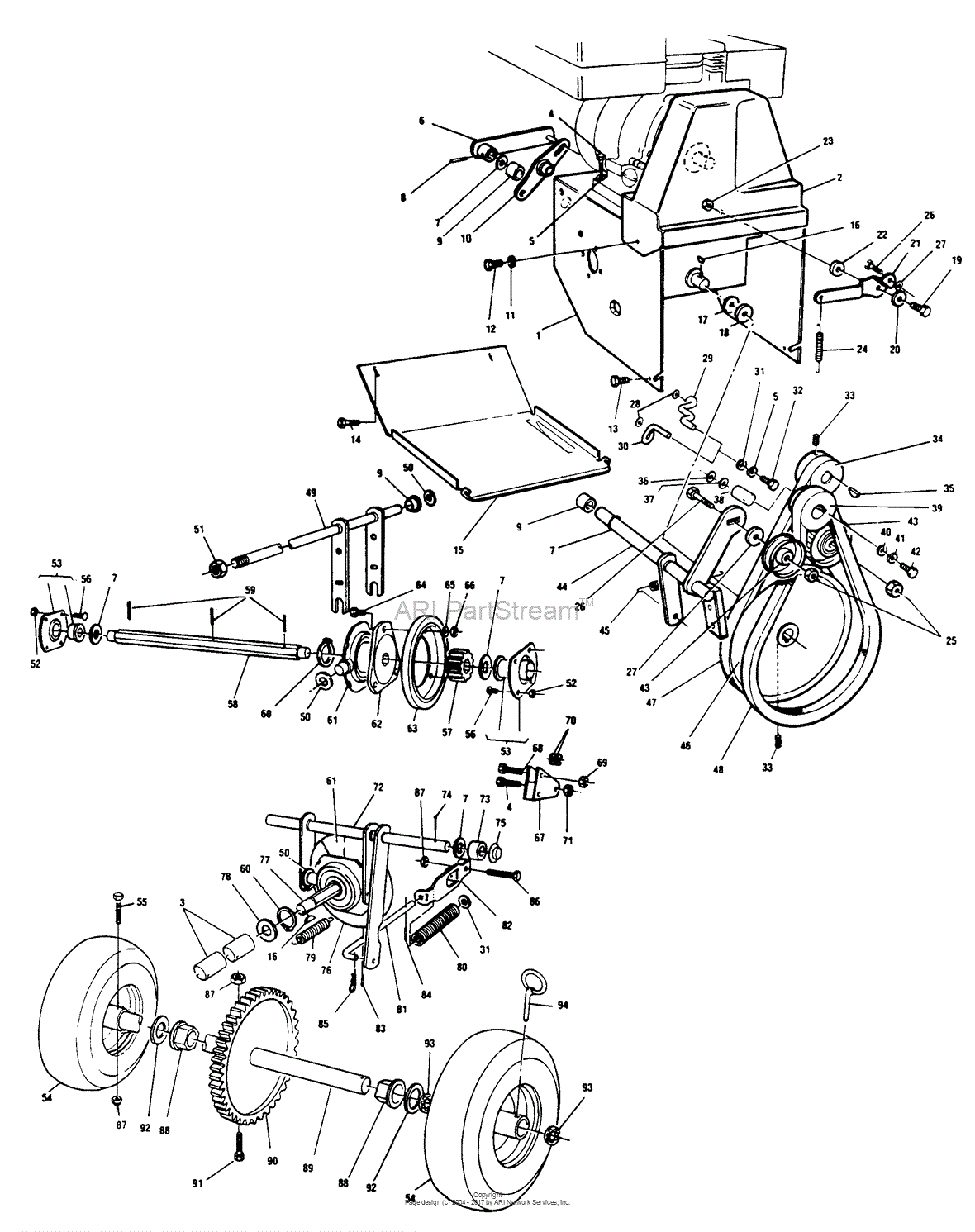 Homelite 523 Snow Thrower Ut-35023 Parts Diagram For Drive