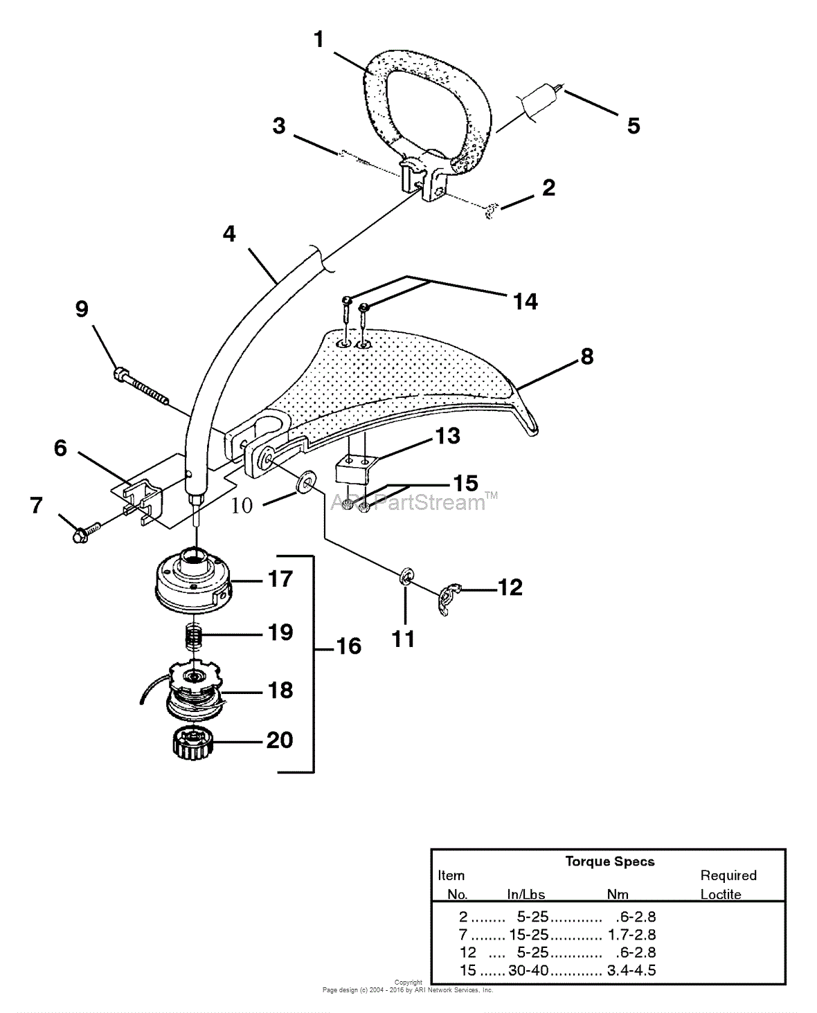 Homelite TrimLite String Trimmer UT-20760 before S/N MB0850000 Parts ...