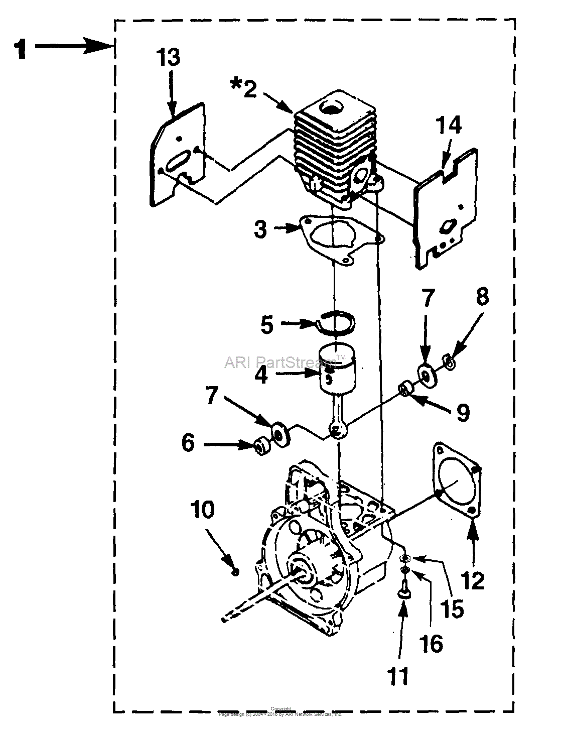 Homelite PBC3600-B String Trimmer UT-15091-F Parts Diagram for Engine ...