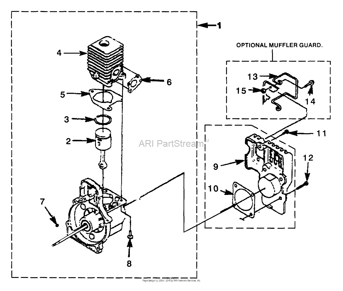 Homelite SX135C String Trimmer UT-20667 Parts Diagram for Engine Internal