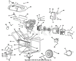 Homelite HU40500 5,000 Watt Portable Generator Parts Diagram for ...