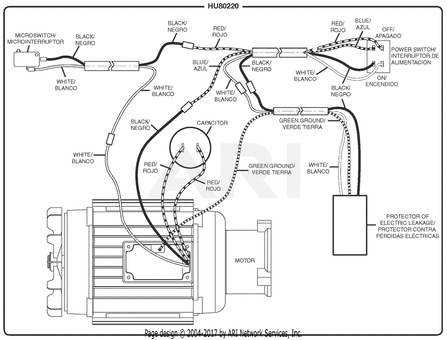 Homelite Hu80220 Electric Pressure Washer Parts Diagram