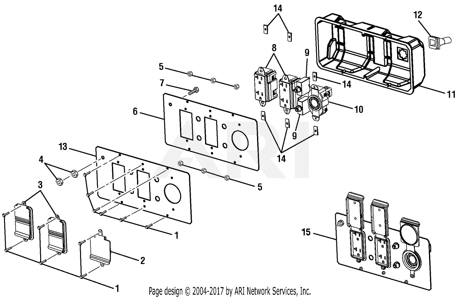 Homelite PS905055S PowerStroke 5,000 Watt Generator Parts ... kawasaki wiring diagrams 