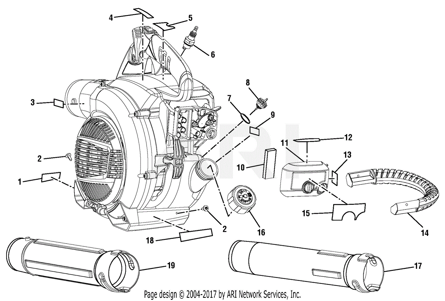 Homelite RY09466A Blower Parts Diagram for Figure A