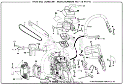 Homelite RY3716 Chain Saw Mfg. No. 090180506, 090180508 4-27-18 (Rev:01 ...