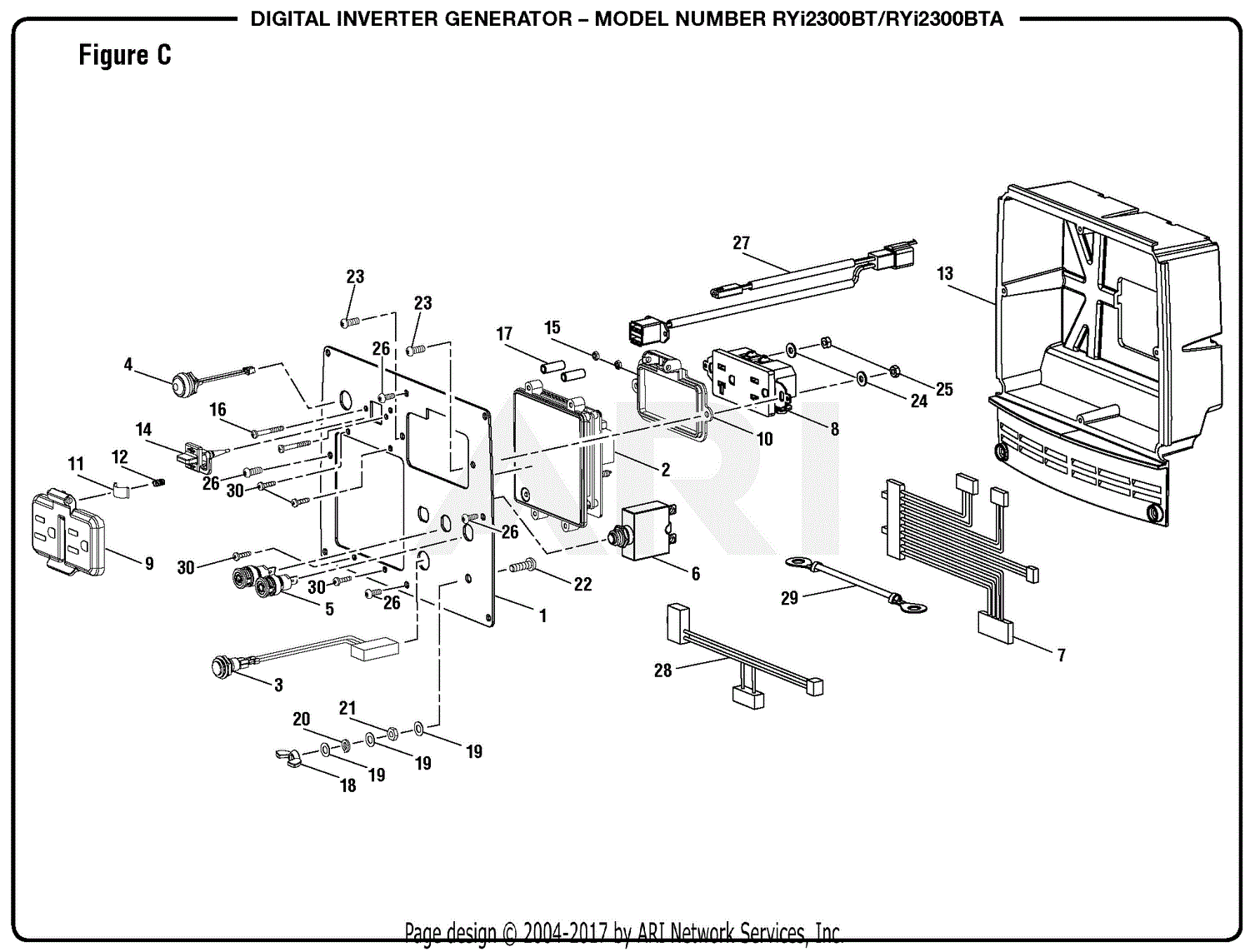 https://az417944.vo.msecnd.net/diagrams/manufacturer/green-machine/ryobi/lawn-and-garden/inverter-generators/ryi2300bt-digital-inverter-generator-mfg-no-090930309-7-14-17-rev-01/figure-c/diagram.gif