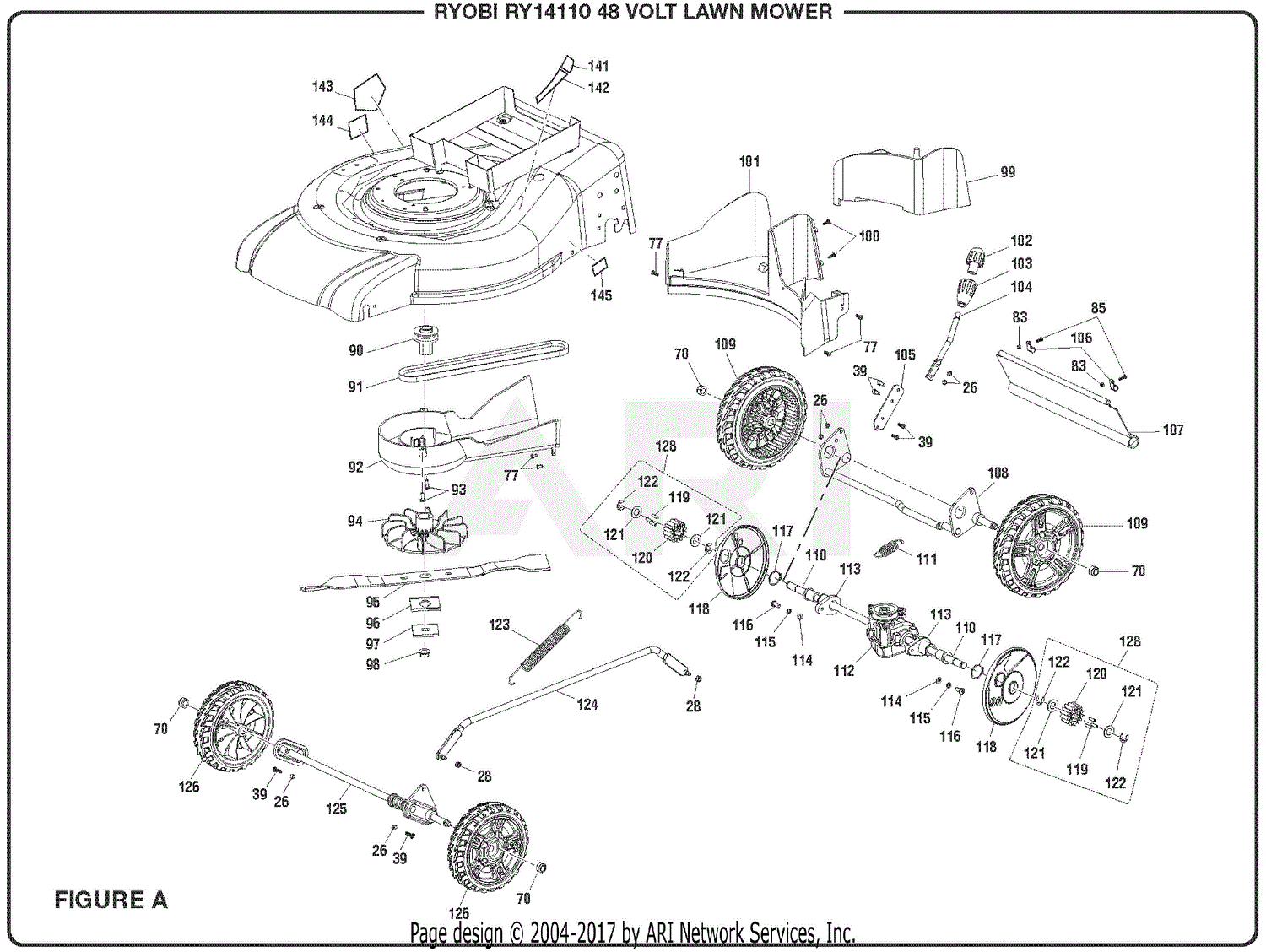 Homelite RY14110 48 Volt Lawn Mower Parts Diagram for ... scotts lawn tractor wiring diagram 