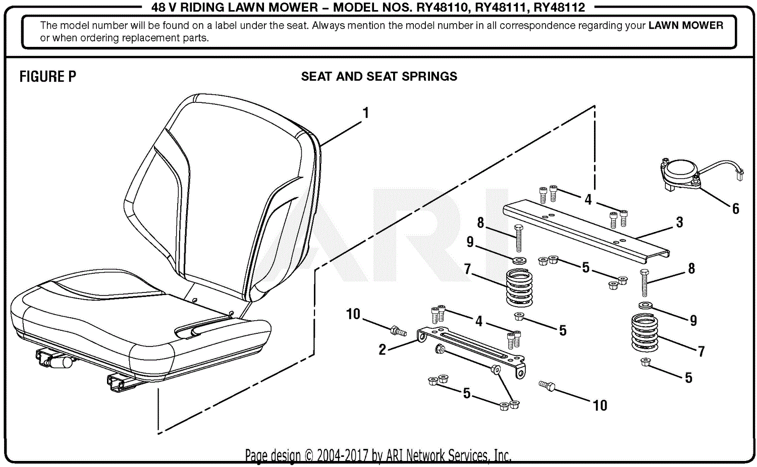 Homelite RY48110 48 Volt Lawn Mower Mfg. No. 099749001 11-3-17