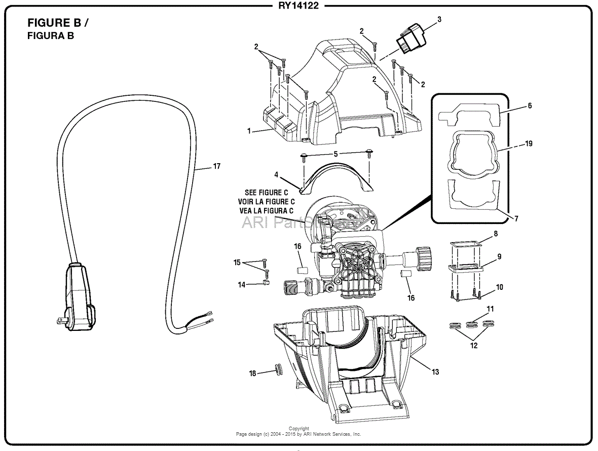 Homelite Ry14122 Pressure Washer Parts Diagram For Figure B