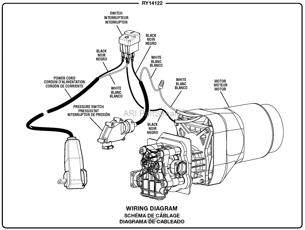Homelite RY14122 Pressure Washer Parts Diagram for Wiring Diagram