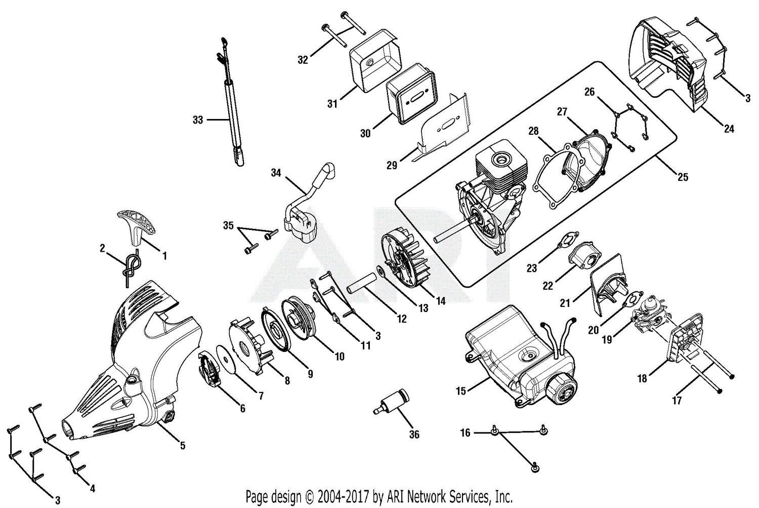 Homelite RY28161 26cc Brushcutter Parts Diagram for Figure C