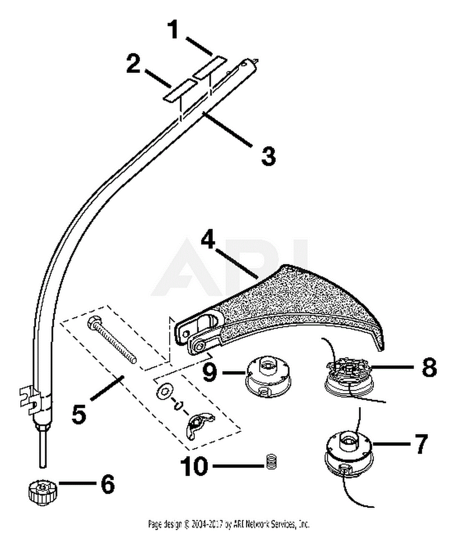 Homelite RY30000A 30cc String Trimmer Parts Diagram for Lower Boom Assembly