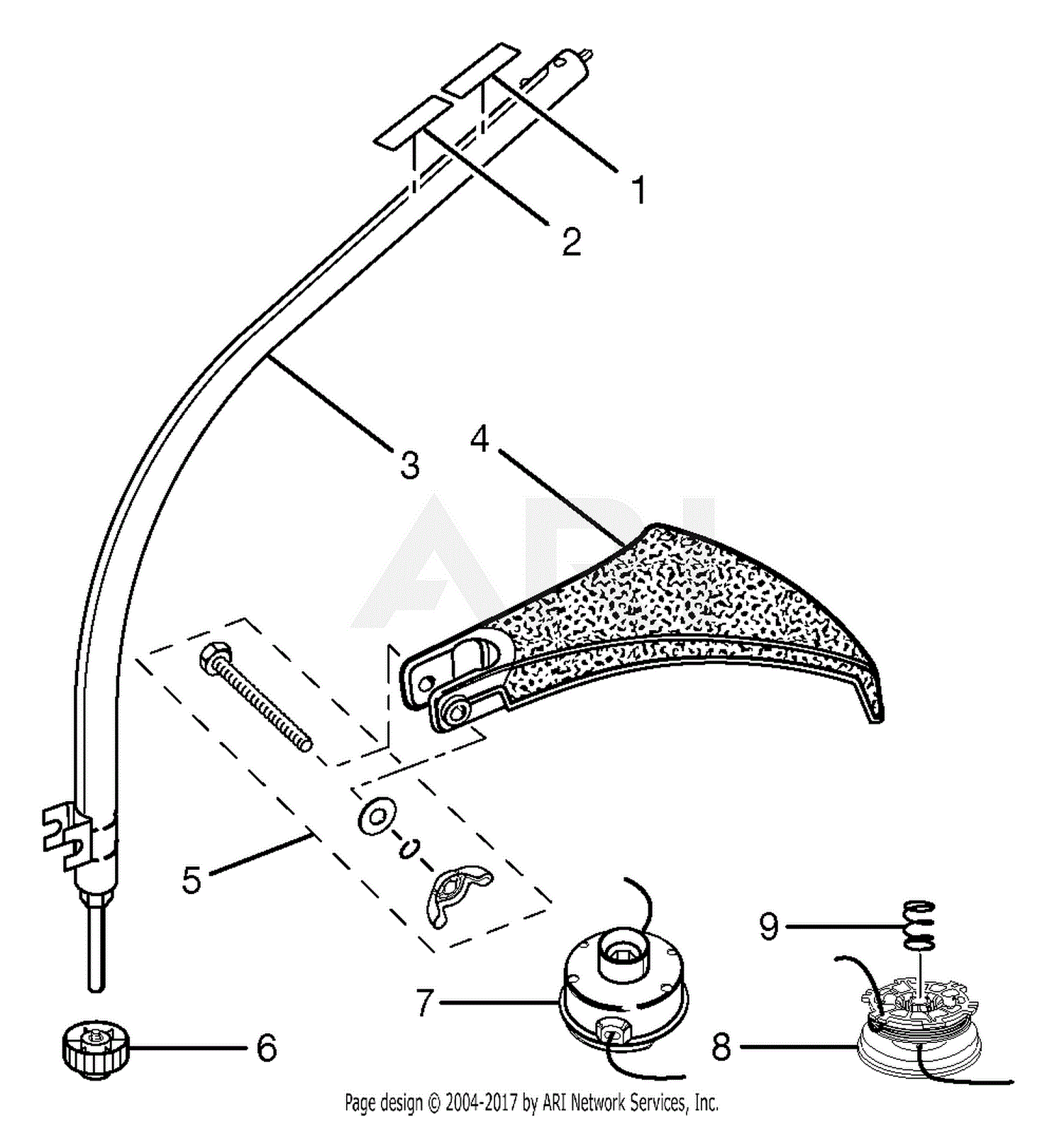 Homelite RY30120 30cc String Trimmer Parts Diagram for Lower Boom Assembly