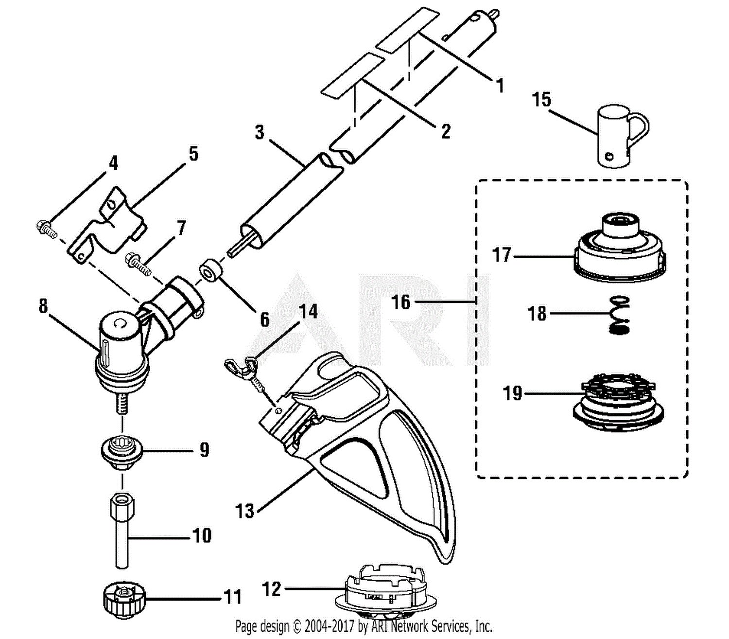 Homelite RY34441 30cc String Trimmer Parts Diagram for Figure C