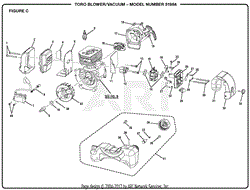 Homelite 51984 Powervac S/N 310000001 & Up Parts Diagram for Figure C