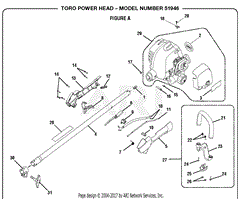 Homelite 51946 25.4 cc Gas Power Head S/N 312000001 & Up Parts Diagrams