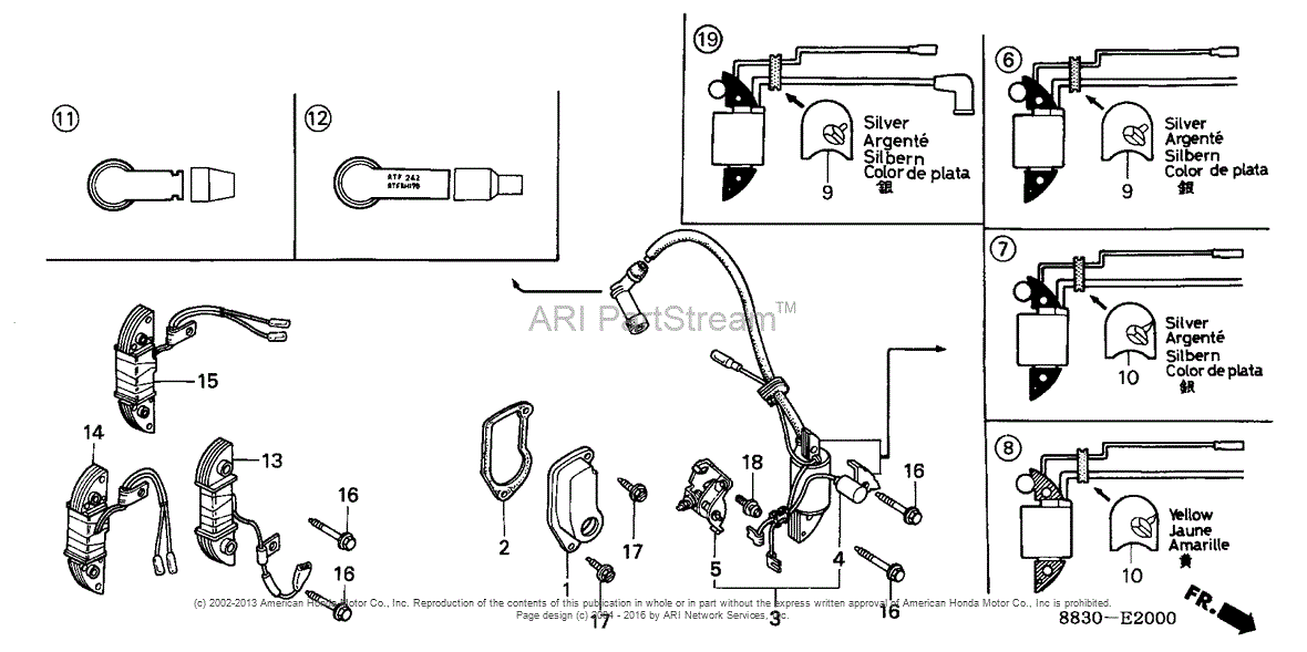 Honda Engines G200 HQAF ENGINE, JPN, VIN# G200-1000001 TO G200-2344556