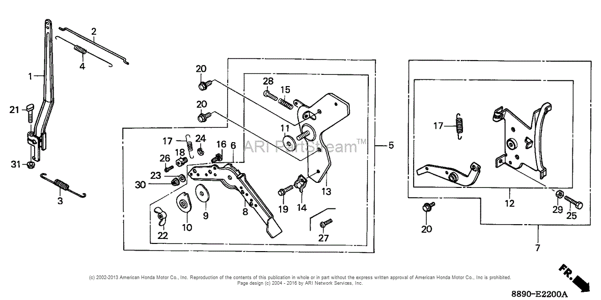 Honda Engines G300 HZC1 ENGINE, JPN, VIN# G300-1000001 TO G300- 1457696 ...