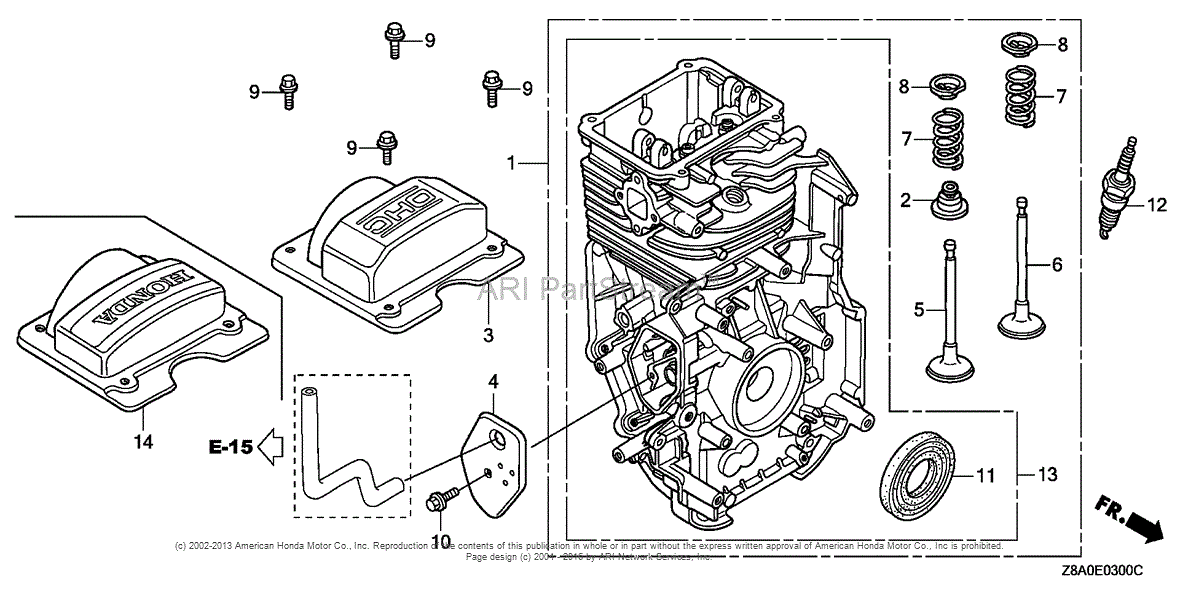 Honda Engines GC160LA QHA ENGINE, USA, VIN# GCAHA-3599750 Parts Diagram ...