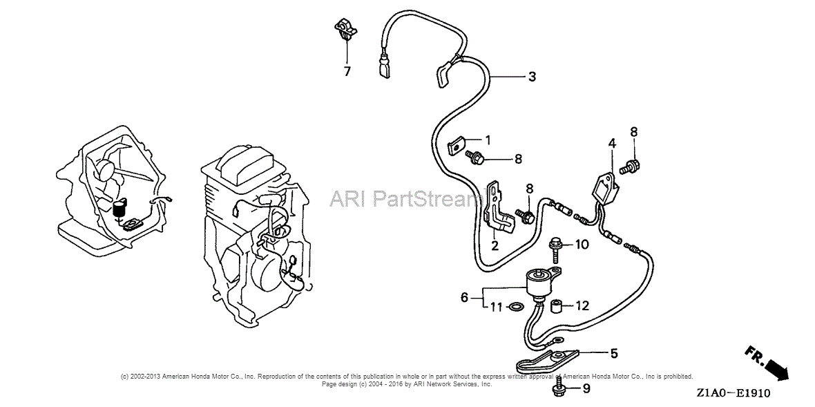 Honda Engines Gc190a Vxa Engine Usa Vin Gcaaa 1000001 Parts Diagram For Oil Alert Oil Level