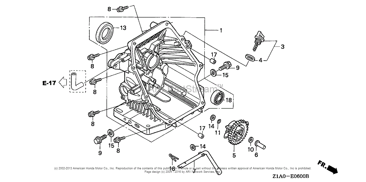 Honda Engines Gc190a Vxa Engine Usa Vin Gcaaa 1000001 Parts Diagram For Oil Pan