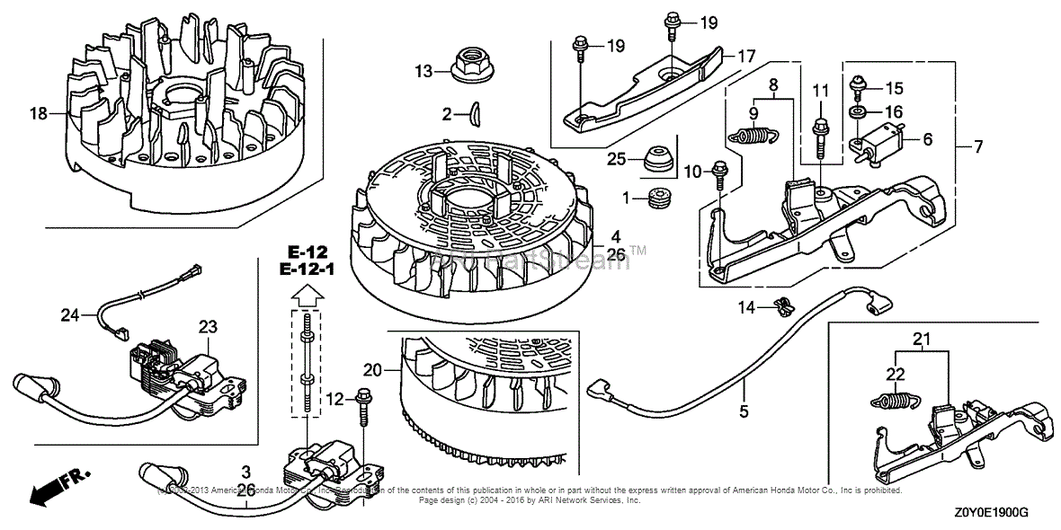 Honda Engines GCV190A N5AF ENGINE, USA, VIN# GJAAA-1000001 ...