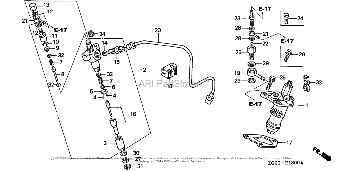 Honda Engines GD410 QAE ENGINE, JPN, VIN# GPA-1000001 Parts Diagram for ...