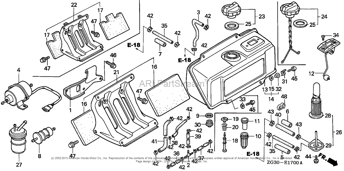 Honda Engines GD410 QAE ENGINE, JPN, VIN# GPA-1000001 Parts Diagram for ...