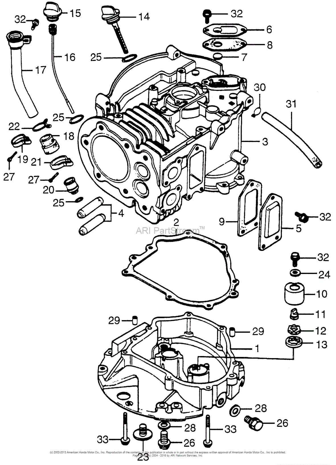 Honda Engines GV35 N1 ENGINE, JPN, VIN# GV35-1000001 TO GV35-1027307 ...