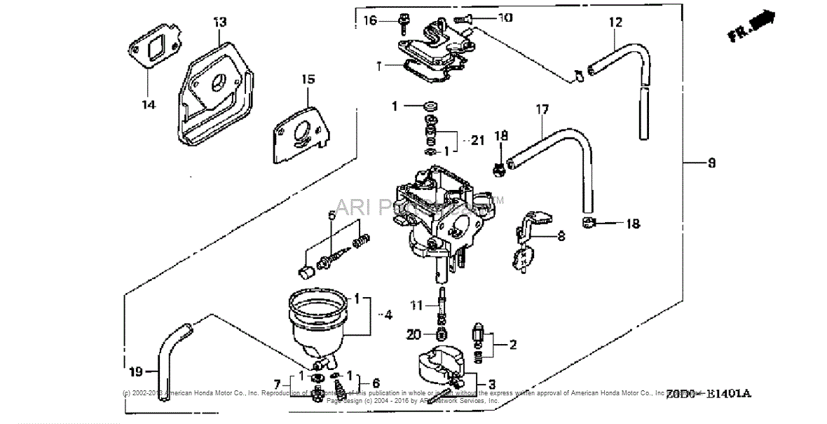 Honda Engines GX100 KRA2 ENGINE, JPN, VIN# GCANM-1000001 ...