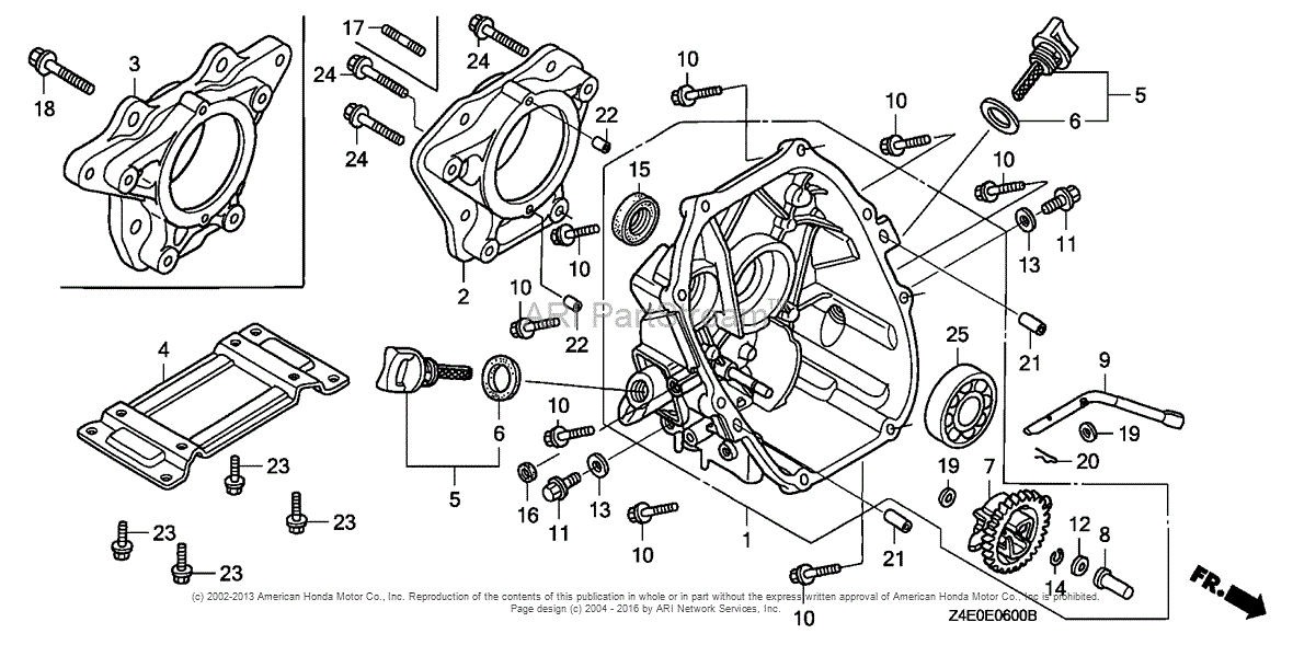 Honda Engines GX100U KRB ENGINE, JPN, VIN# GCAGK-1000001 Parts Diagram