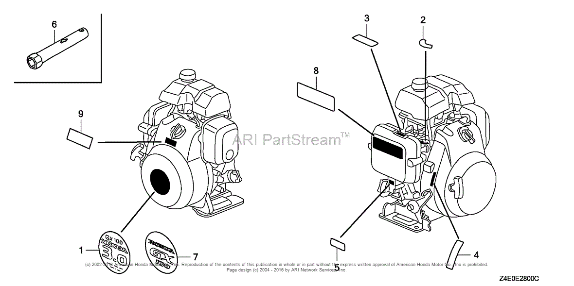 Air Filter Cover Assembly For Honda GX100 GX100U Engines Parts