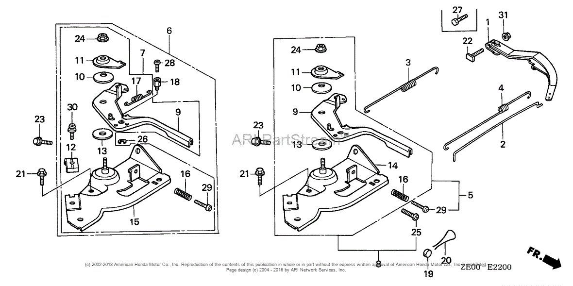 Honda Engines GX110 HX ENGINE, JPN, VIN# GX110-1000001 TO GX110-2454428 ...