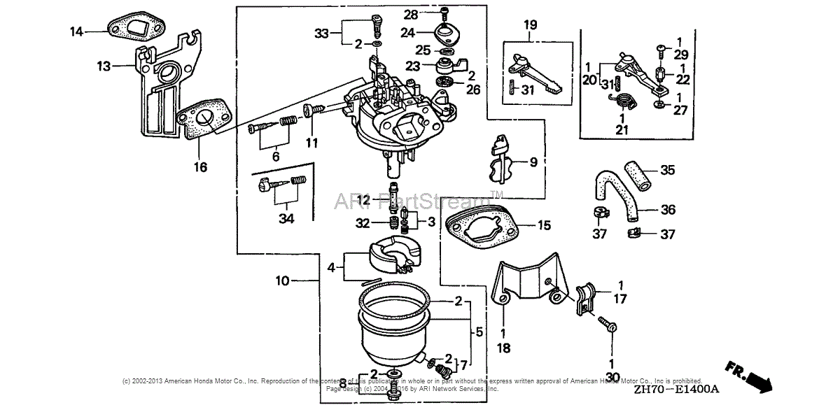 Honda Engines GX120K1 KRS4 ENGINE, JPN, VIN# GC01-2000001 TO GC01 ...