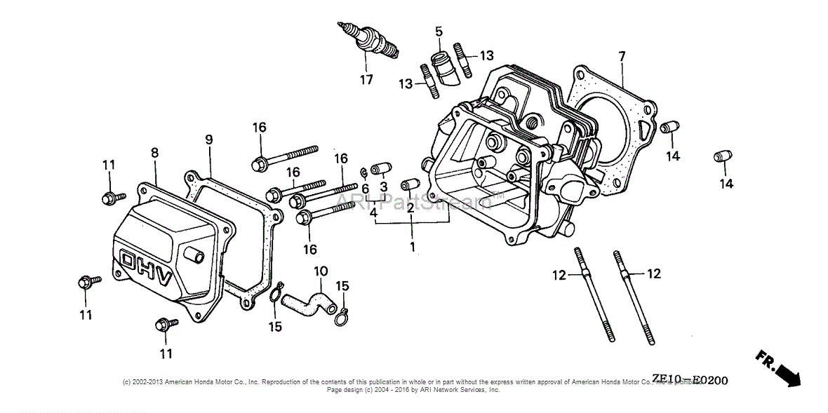 Honda Engines Gx140 Qa Engine Jpn Vin Gx140 1000001 To Gx140 3263982