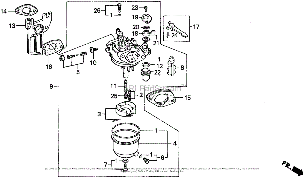 Honda Engine Gcv160 Carburetor Diagram 