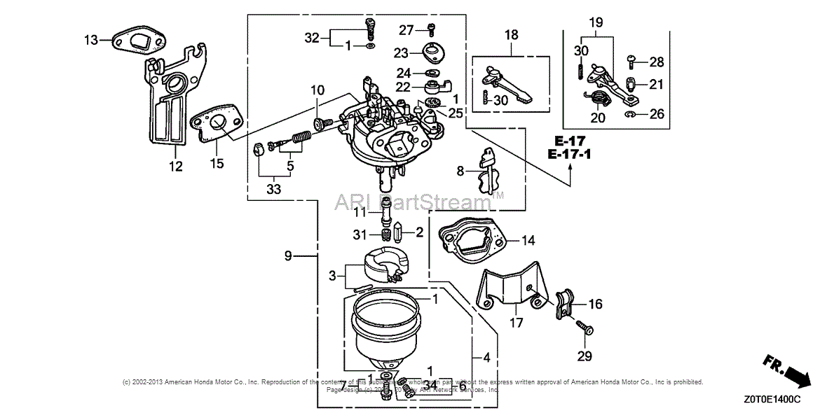 Honda Engines Gx160t2 Ldw Engine Tha Vin Gcbrt Parts Diagram For Carburetor 1