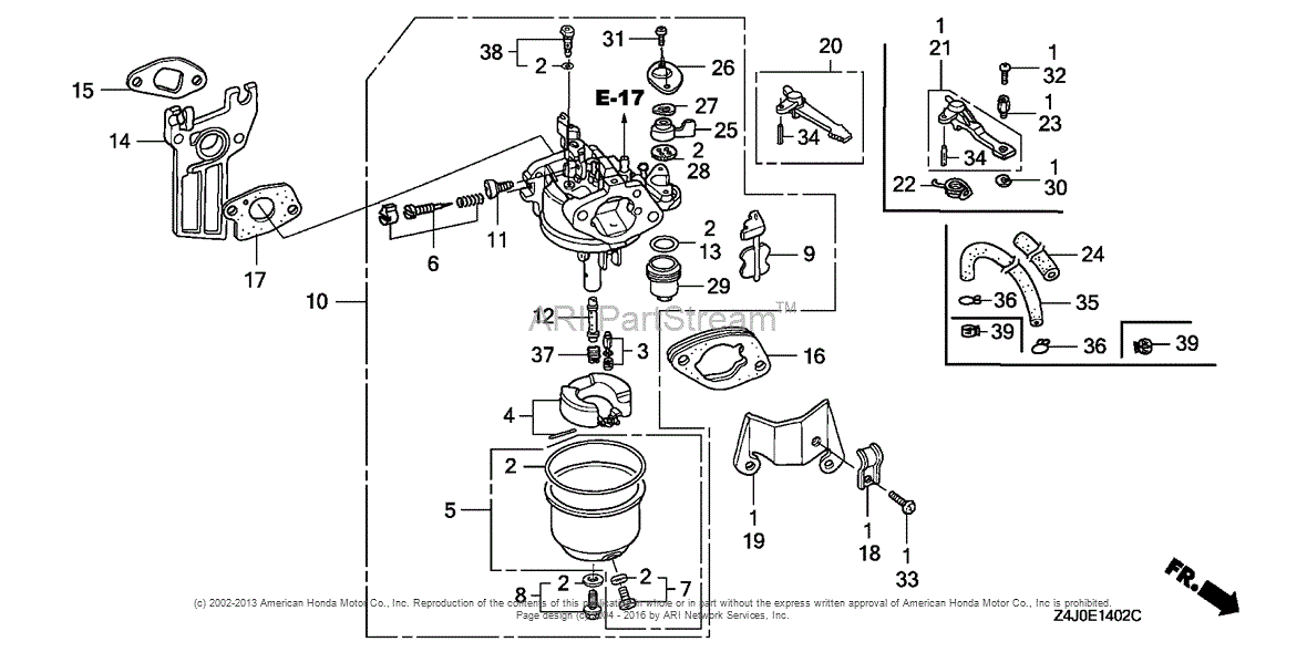 Honda Engines GX160U1 QXWE ENGINE, JPN, VIN# GCACK-1000001 Parts ...