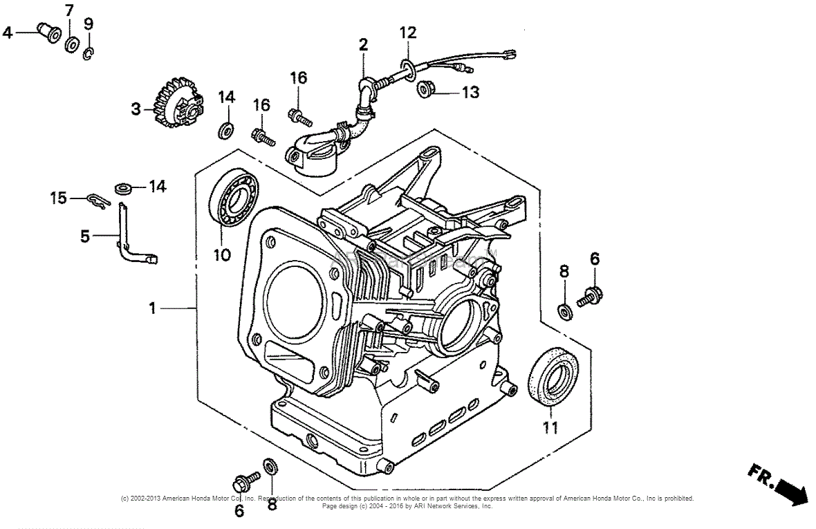 Honda Engines GX200 RH2 ENGINE, JPN, VIN GCAE1000001 TO GCAE1899999