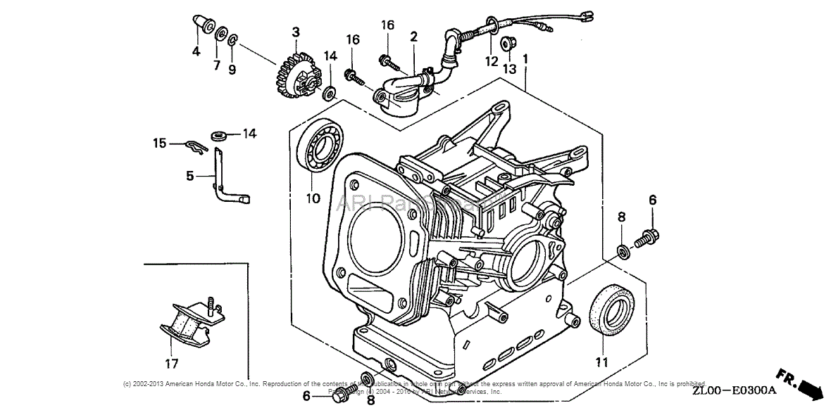 Honda Engines GX200 VGG2 ENGINE, JPN, VIN# GCAE-1000001 TO GCAE-1899999 ...