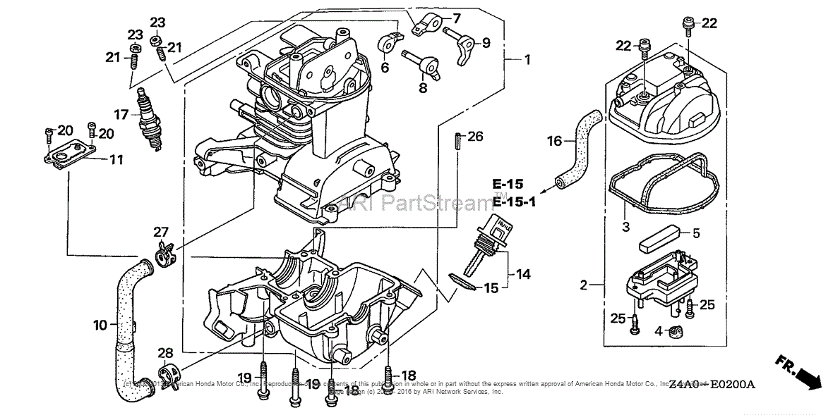 Honda Engines GX25N T3 ENGINE, JPN, VIN# GCADK-1000001 TO GCADK-9999999 ...