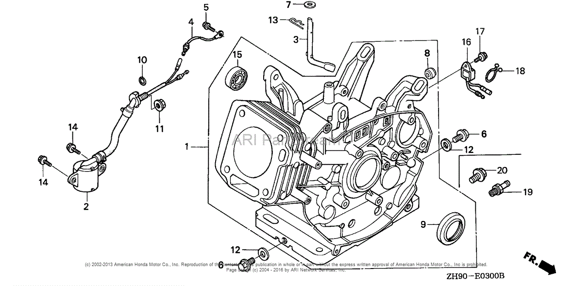 Honda Engines GX270 HA ENGINE, JPN, VIN# GCAB-1000001 TO GCAB- 1999999